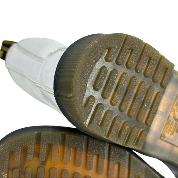 Dr. Martens 1460 Flat White Combat Boots - WHITE & BLACK - Picture 11 of 12